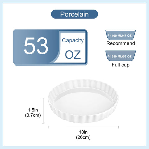 LOVECASA set-moldes-pie-porcelana-dos-piezas ideal para hornear varias porciones.