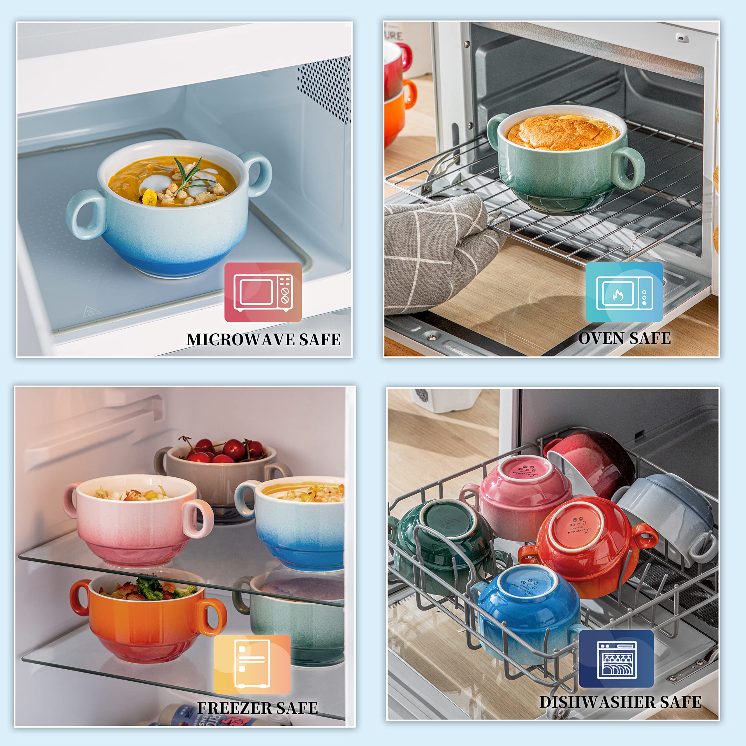 LOVECASA tazones apilables para ahorrar espacio en cocina