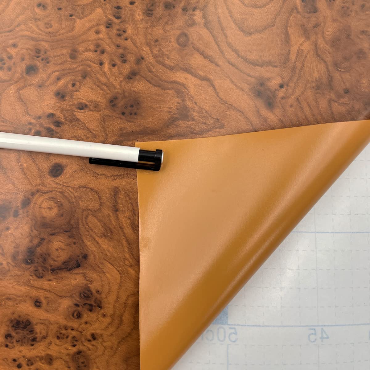 LoveFaye Yifely papel decorativo madera cafe para estanterías.