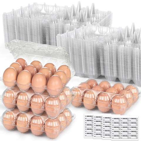 LOVEINUSA cajas transparentes para exhibir huevos con visibilidad para clientes.