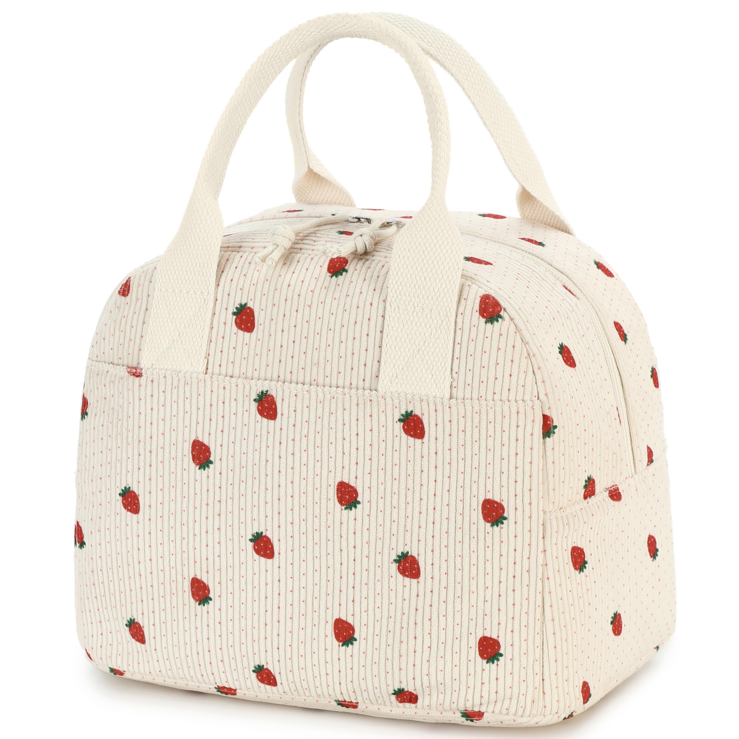 Lovelywind bolsa almuerzo aislada color fresa conserva la comida fresca todo el día