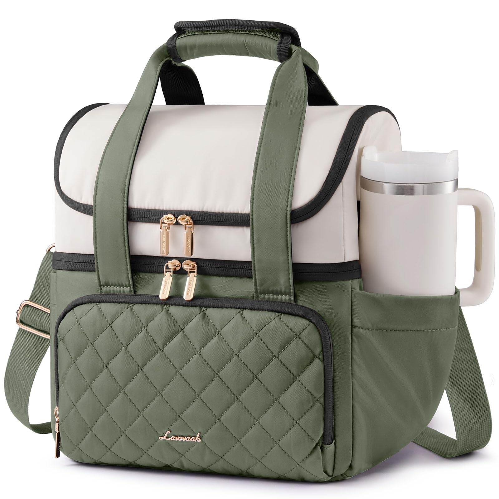 LOVEVOOK bolso de almuerzo para mujer, exterior elegante y espacioso para llevar comidas.