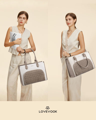 LOVEVOOK Bolsa de almuerzo Dimensiones: tamaño amplio para portátil y comida.