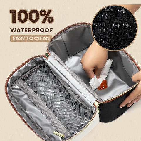 LOVEVOOK bolsa-almuerzo-forro-eva: interior resistente y fácil de limpiar.