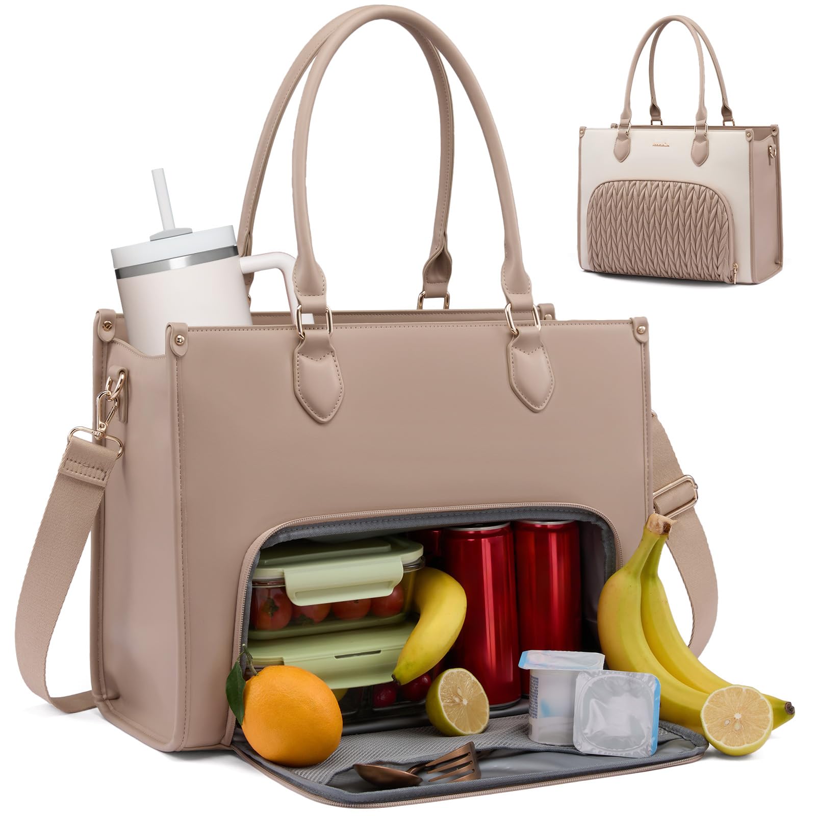 LOVEVOOK Bolsa de almuerzo Frontal: diseño práctico para organización diaria.