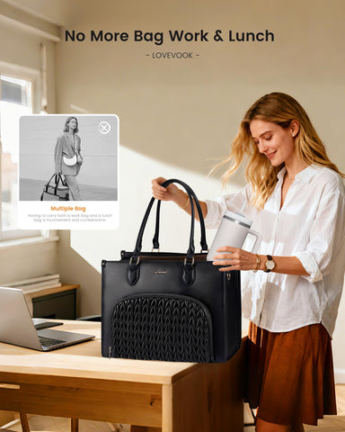LOVEVOOK bolso de hombro portatil con espacio para portátil de 15,6 pulgadas y uso diario.