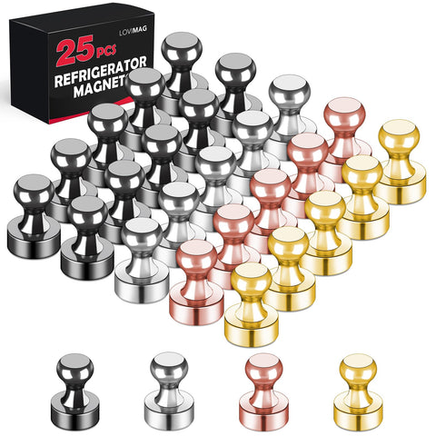 LOVIMAG imanes coloridos de 25 piezas para nevera y pizarra, ideal para organizar notas.