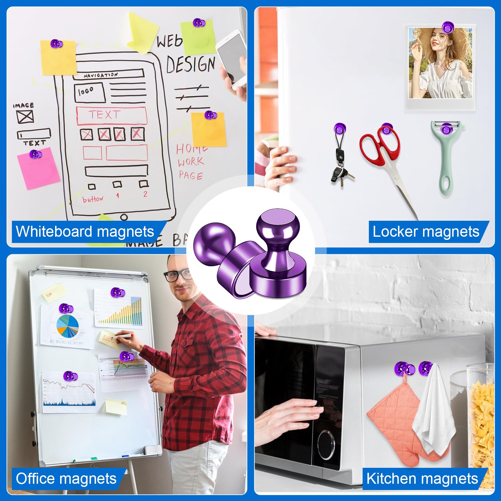 Imán LOVIMAG para pizarra, compacto y decorativo para notas rápidas.