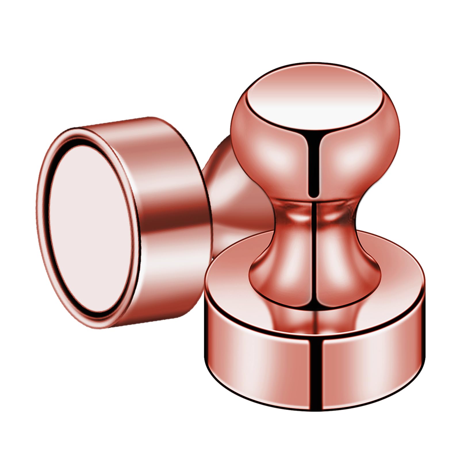 Imanes LOVIMAG veinte piezas en dorado rosado, paquete compacto para uso diario.