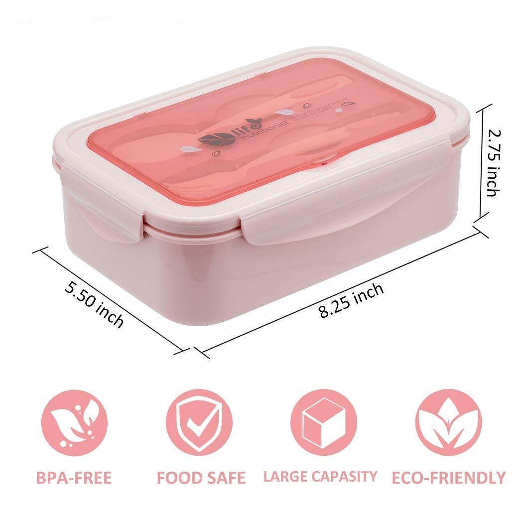 LOVINA bento con 3 compartimentos para porciones variadas.