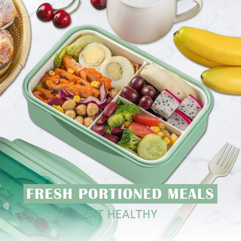 LOVINA caja bento para adultos, diseño apilable que ahorra espacio.