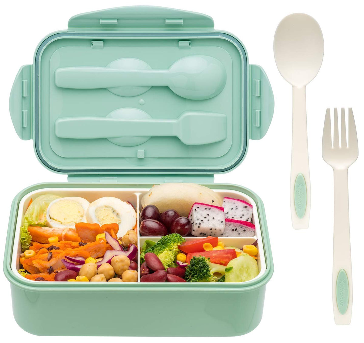 LOVINA caja bento para adultos, frontal, ideal para almuerzos equilibrados en la oficina.