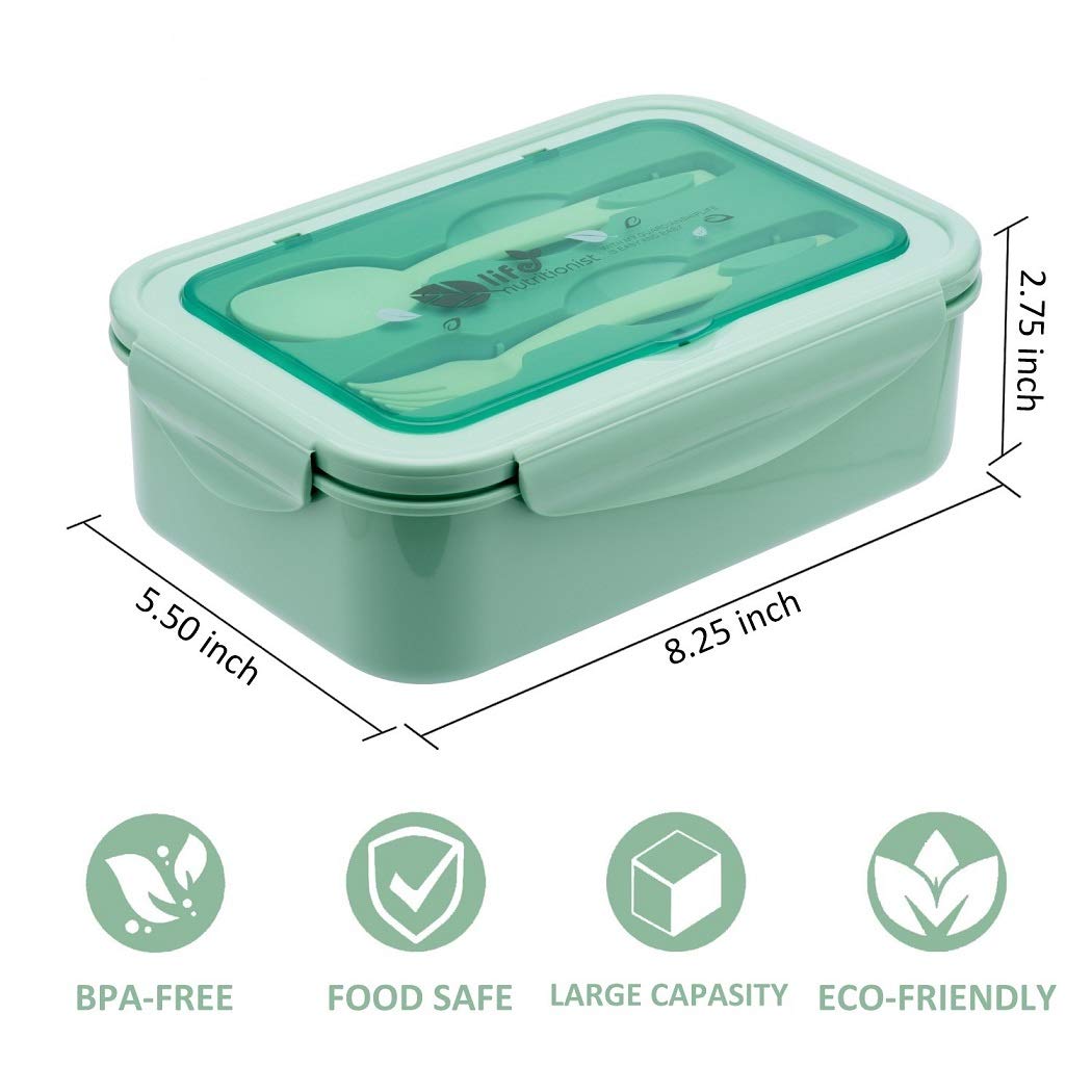LOVINA caja bento para adultos, 1100 ml, apta para calentar en microondas.