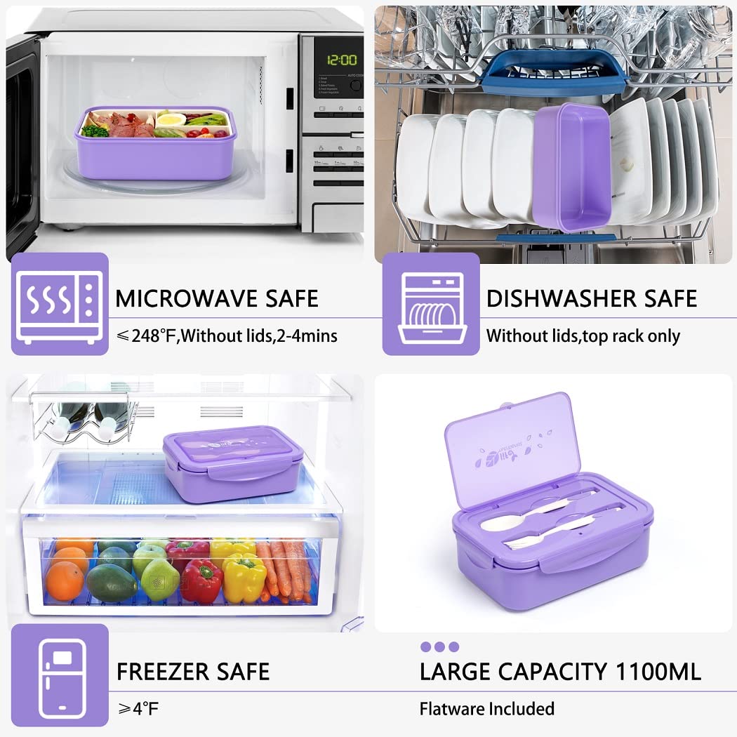LOVINA caja bento apta para congelador, ideal para preparar comida con antelación.
