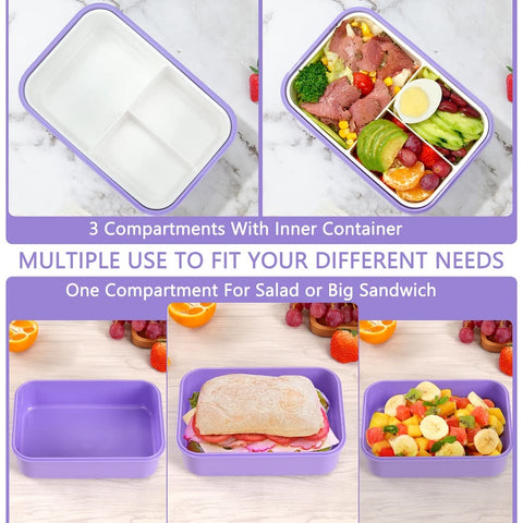 LOVINA caja bento con dimensiones 7.8 x 5.1 x 2.7 pulgadas.