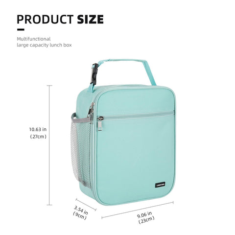 Lonchera Lovoeo azul bebé interior amplio para almuerzo y fruta