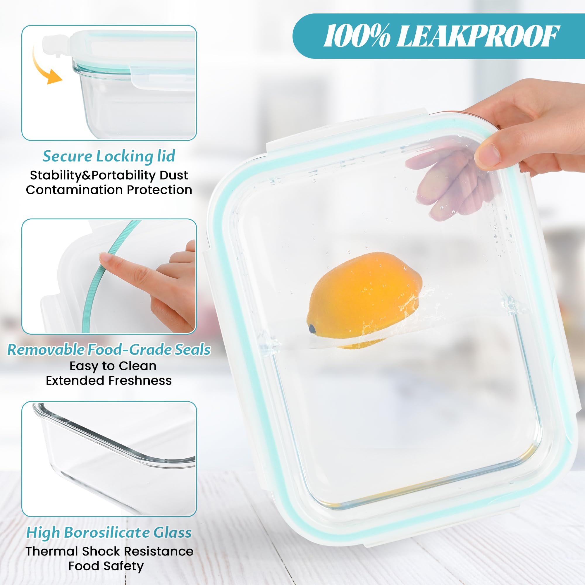 LOVYANXUE contenedor apto para microondas y horno, práctico para recalentar.