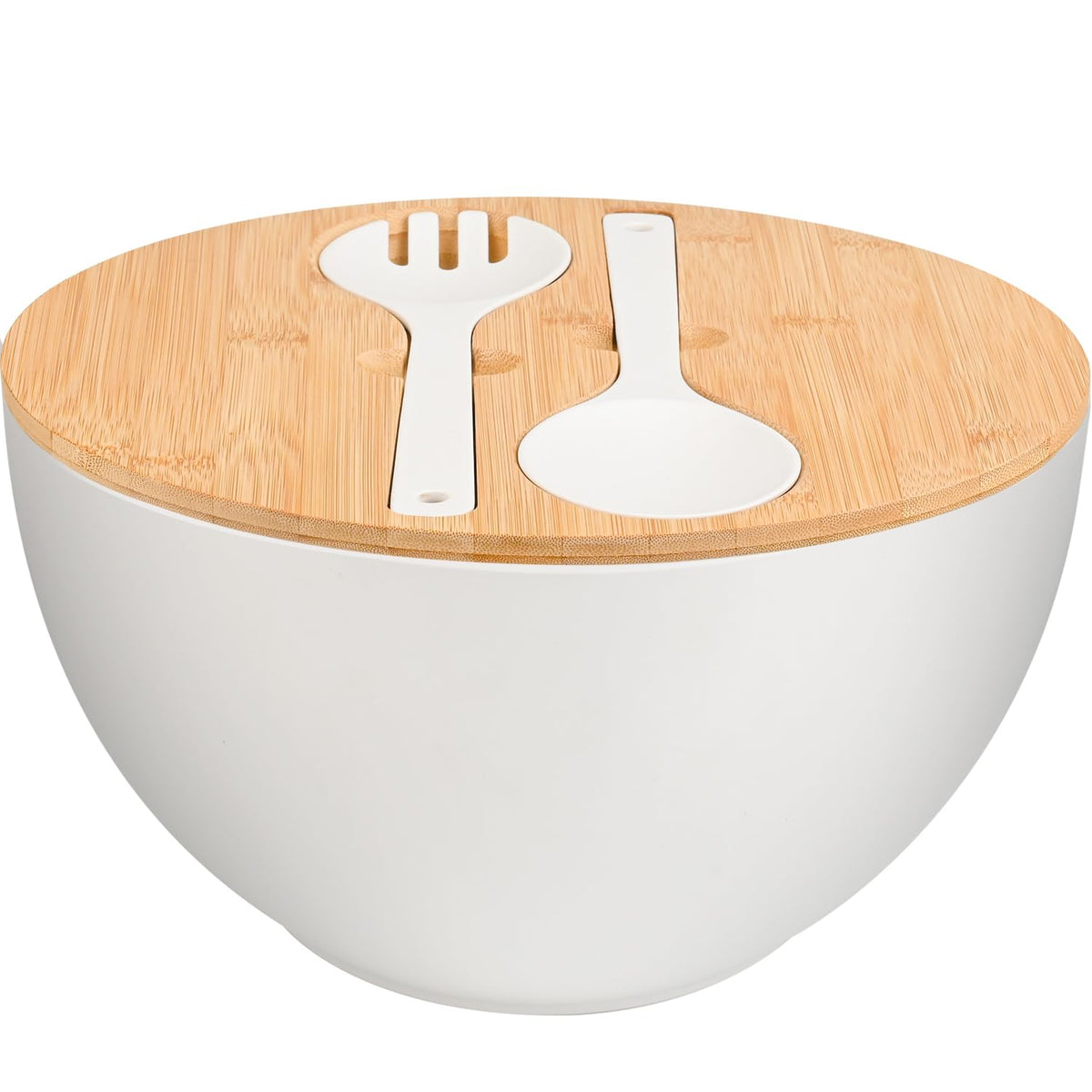 LOVYANXUE ensaladera grande con tapa frontal para servir ensaladas con estilo