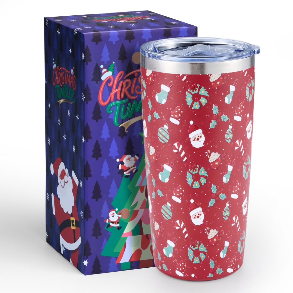 Lovydro Taza Navideña 20 oz con diseño festivo, ideal para regalos de temporada.