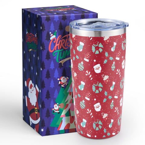 Lovydro Taza Navideña 20 oz con diseño festivo, ideal para regalos de temporada.