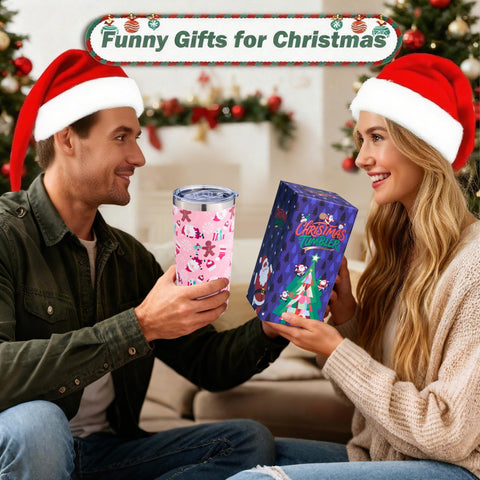 Lovydro termo navidad 20oz compatible con portavasos, ideal para viaje.