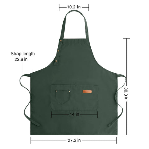 Color verde y protección contra salpicaduras para uso en cocina
