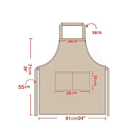 Delantal LOYHUANG verde para cocina y artes, diseño versátil
