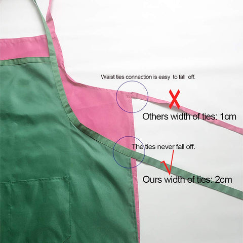 Delantal unisex LOYHUANG verde para cocina y talleres, cómodo para cualquier talla
