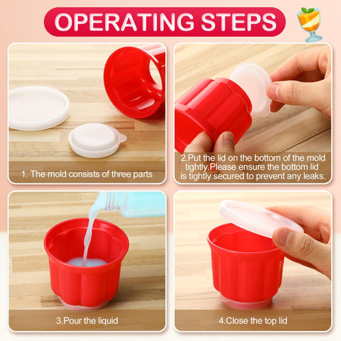 Moldes LOYIM amarillos con tapas, ideales para postres fríos.