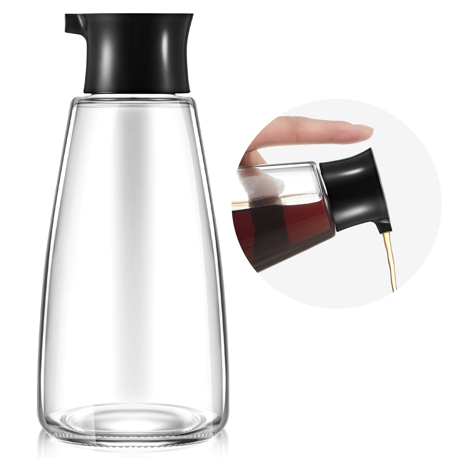 Loyim cruete dispensador de aceite de oliva en vidrio para cocinar con precisión.