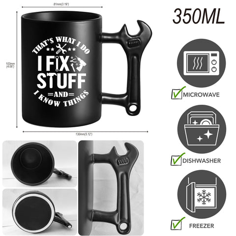 Taza LOZACHE vista frontal que destaca la llave, ideal para conversaciones y regalos.