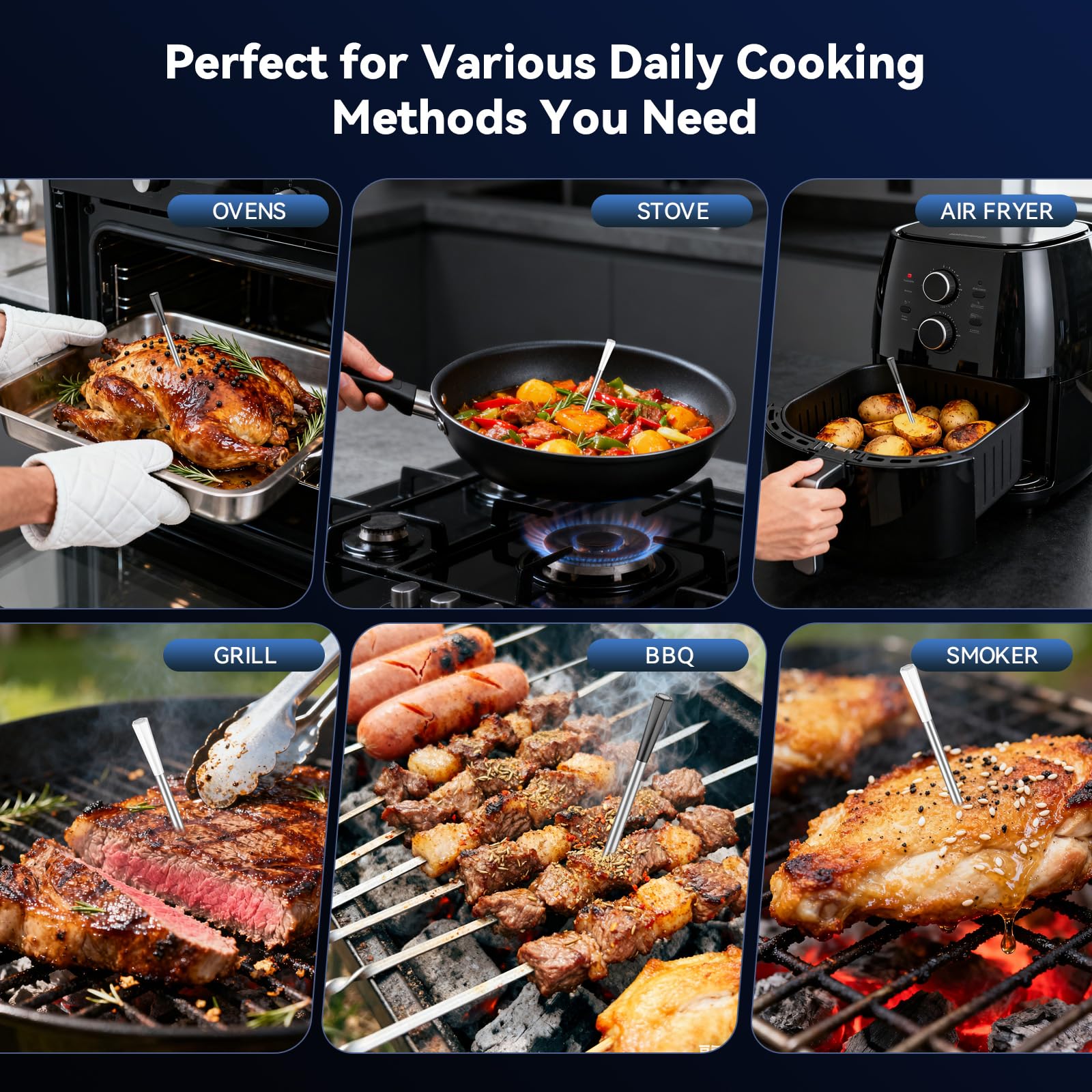 LPSUK alertas de temperatura personalizables para cocinar con confianza.