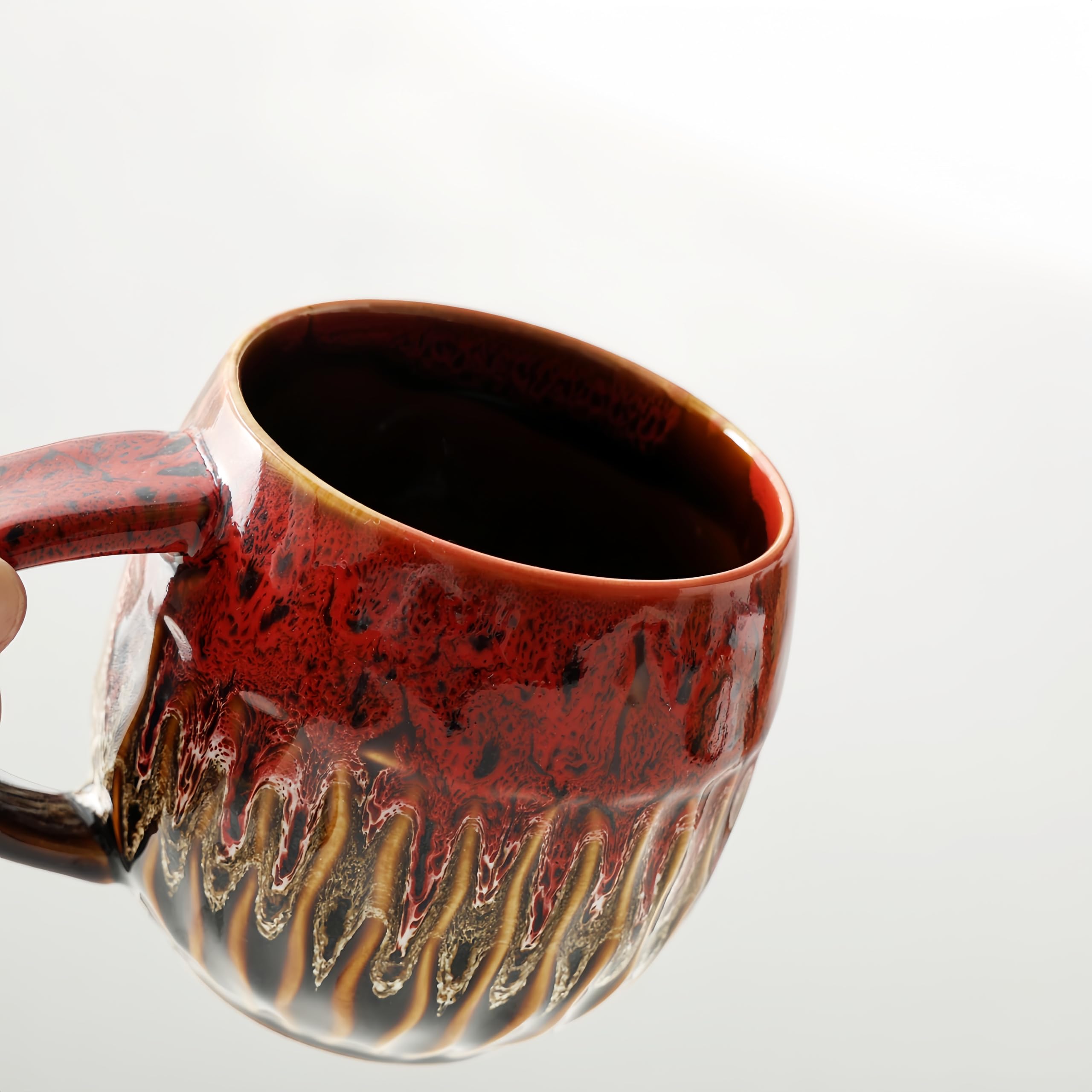 lpylxingyan taza ceramica acabado raku regalo ideal para amantes del cafe.