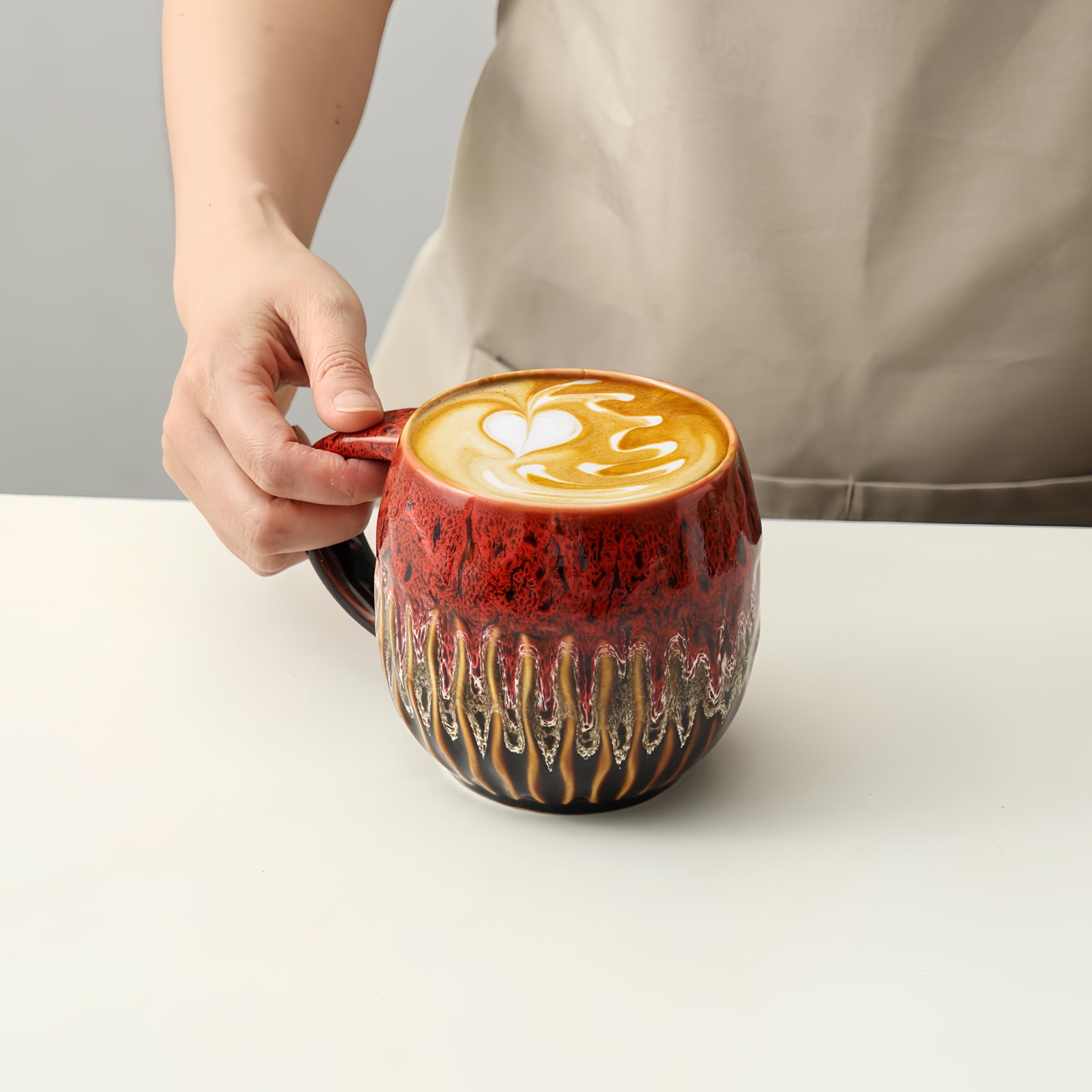 lpylxingyan taza ceramica apta lavavajillas para limpieza fácil.