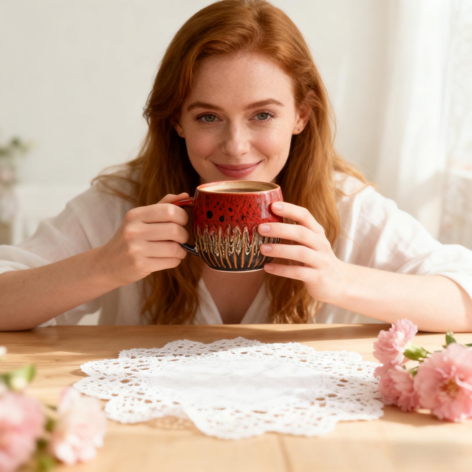 lpylxingyan taza ceramica retencion de calor para bebidas más cálidas.