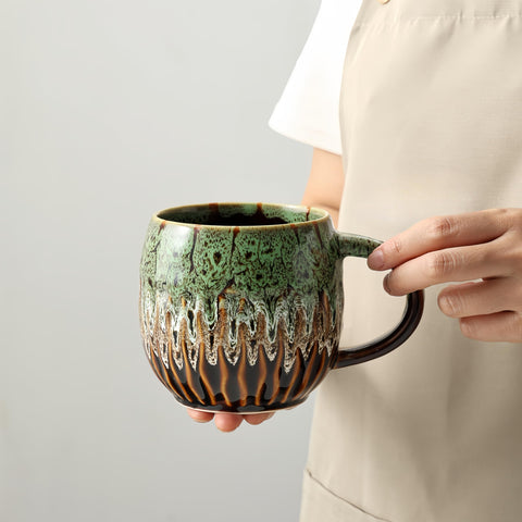 lpylxingyan taza grande con acabado raku variaciones para café matutino con estilo
