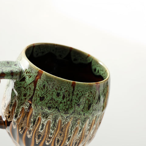 lpylxingyan taza con acabado raku regalo perfecto para amantes del café y arte