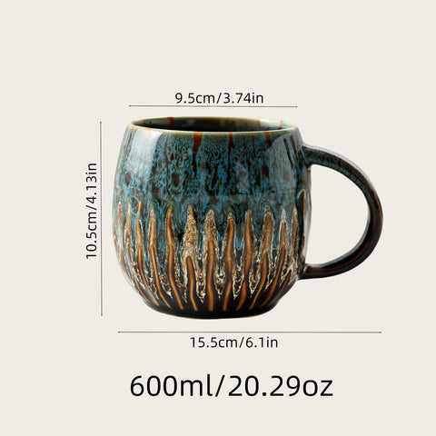 lpylxingyan taza te 20 onzas raku azul: gran capacidad para té favorito.