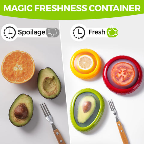 LPZXH contenedores-frutas-verduras-3-tamanos ayudan a mantener el orden en la nevera.
