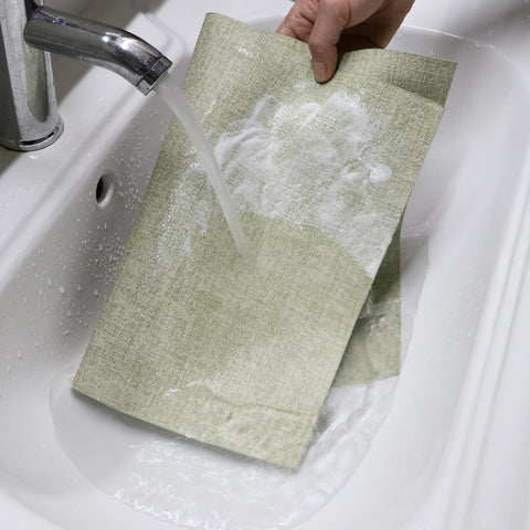 Manteles individuales LQICAI verde, lavables y duraderos para el día a día