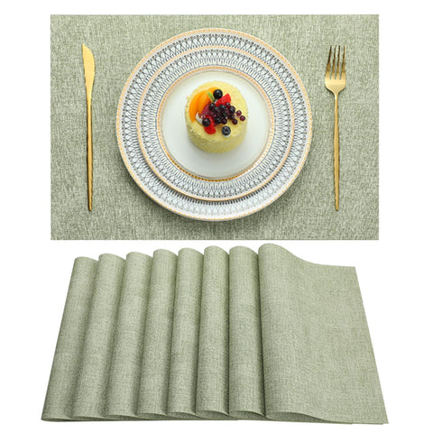Manteles individuales LQICAI verde para comedor, protegen la superficie y añaden estilo