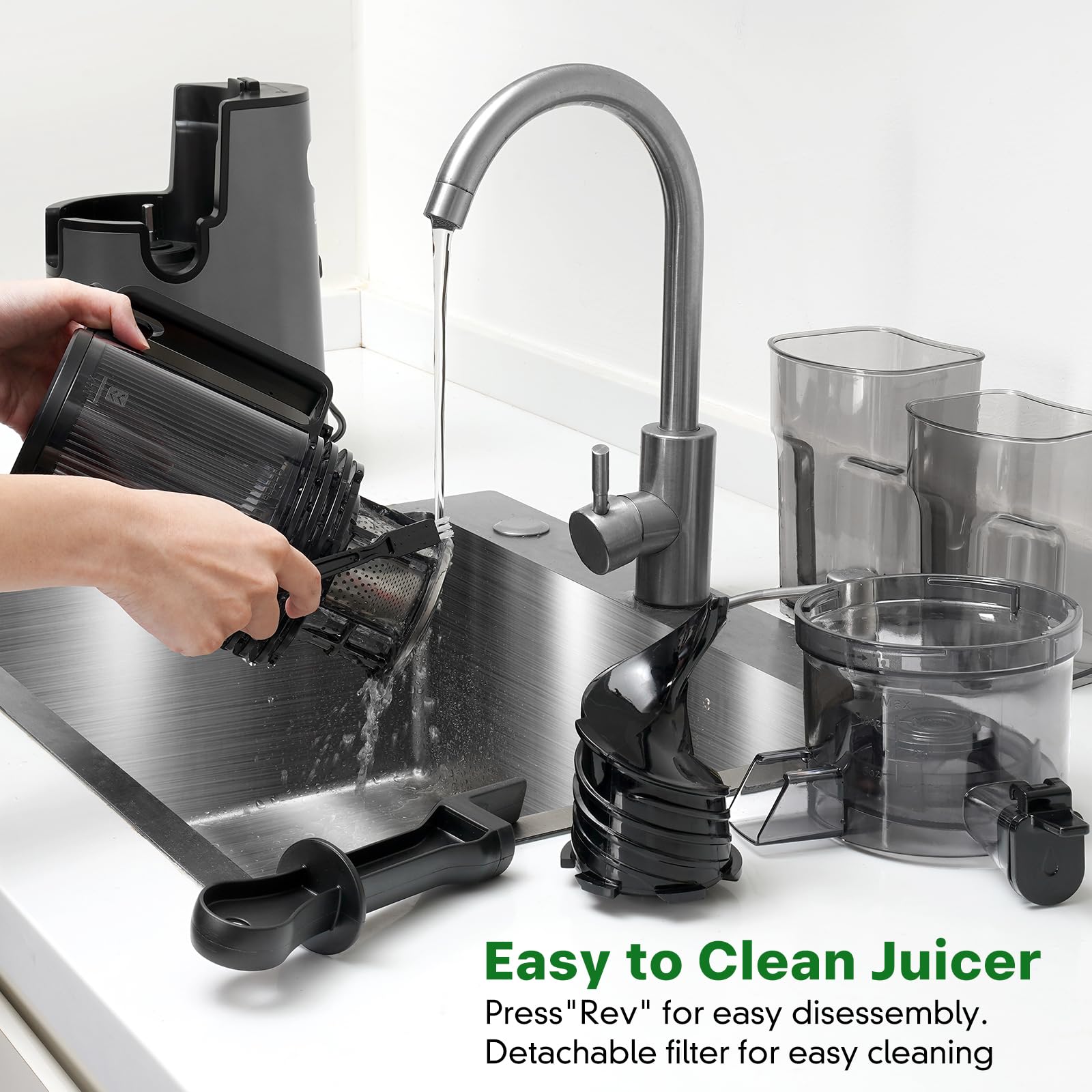 LQZ diseño compacto negro para cocinas pequeñas.
