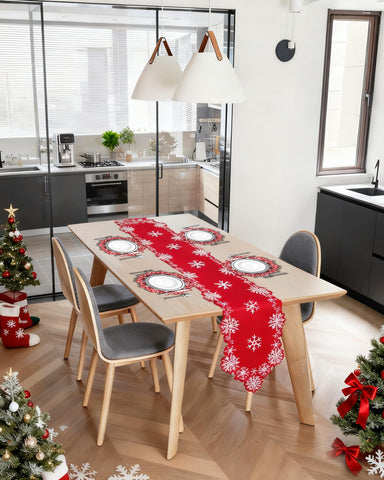 LRDOVIS camino de mesa con motivo navideño, combina con placemats a juego
