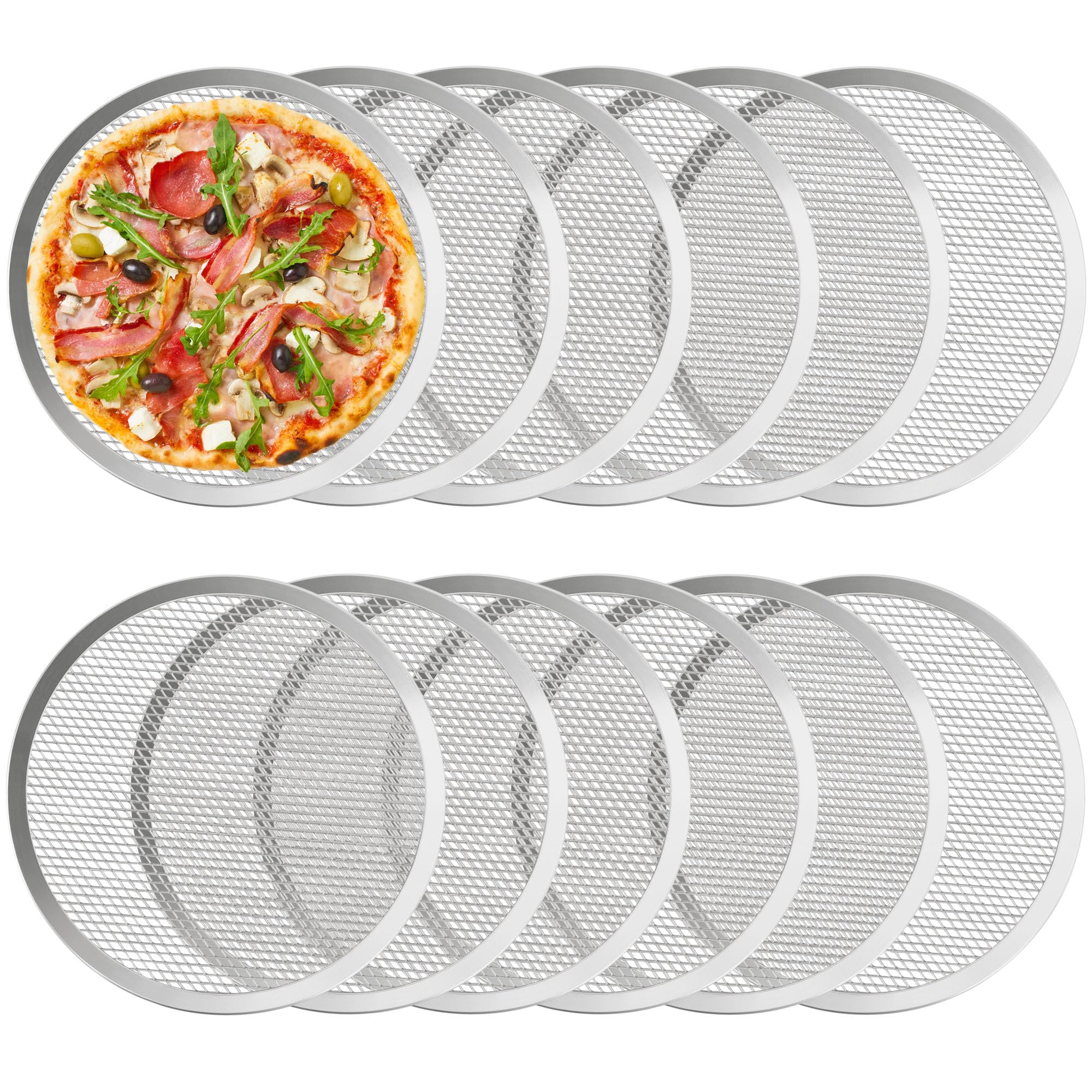 LRUI pantalla de pizza de 12 pulgadas para corteza crujiente y horneado uniforme