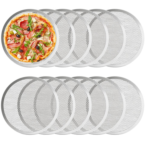 LRUI pantalla de pizza de 12 pulgadas para corteza crujiente y horneado uniforme