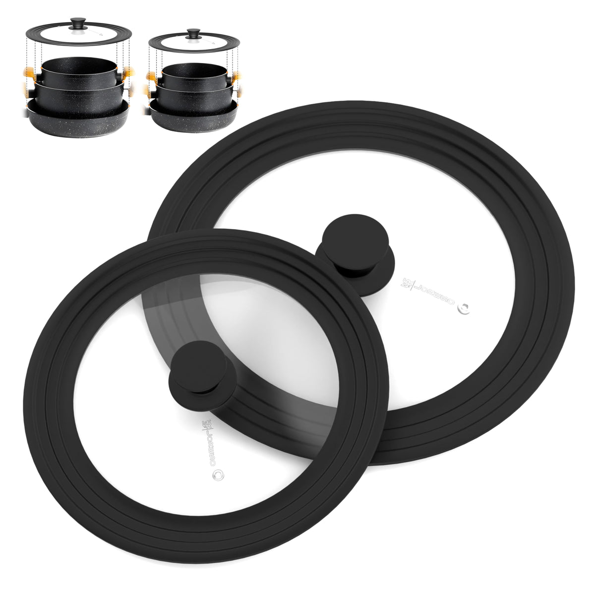 Tapa universal LSR LORESO para ollas y sartenes con ajuste automático para 7.5–11.5 pulgadas
