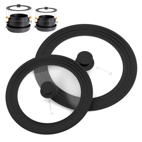 Tapa universal LSR LORESO para ollas y sartenes con ajuste automático para 7.5–11.5 pulgadas