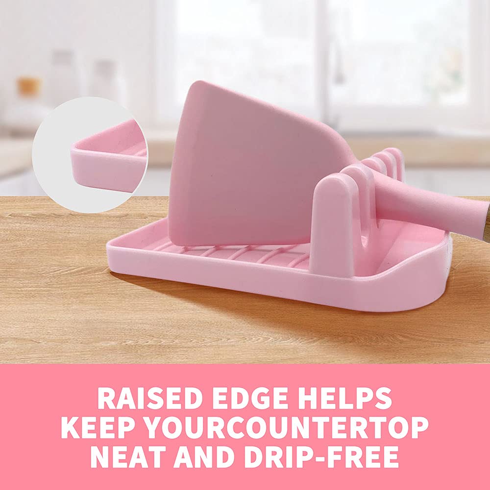 LSVGOE soporte utensilios antideslizante rosa evita deslizamientos en cocina