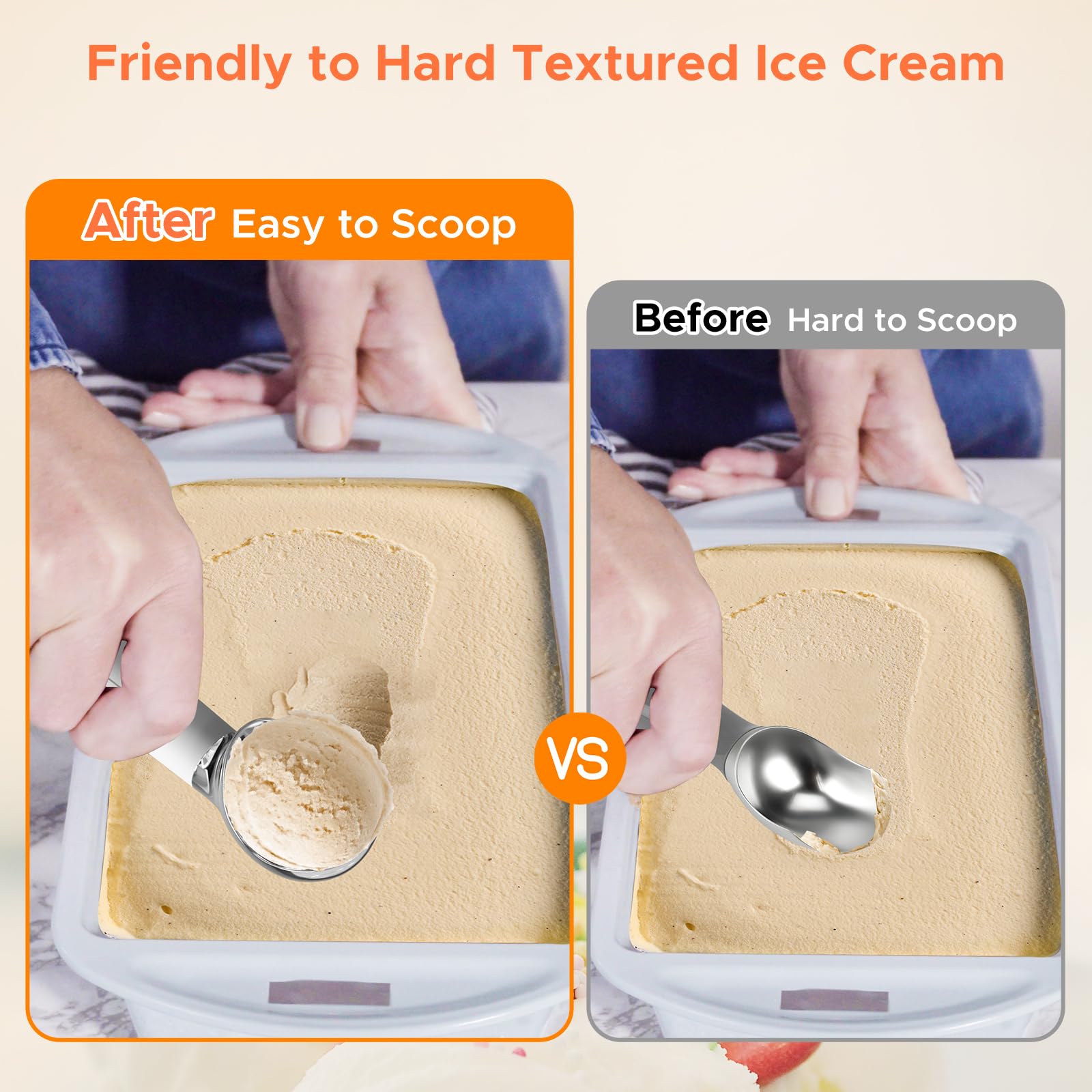 LT LAUDTEC Cuchara-heladora deslizamiento suave y liberación fácil del helado.