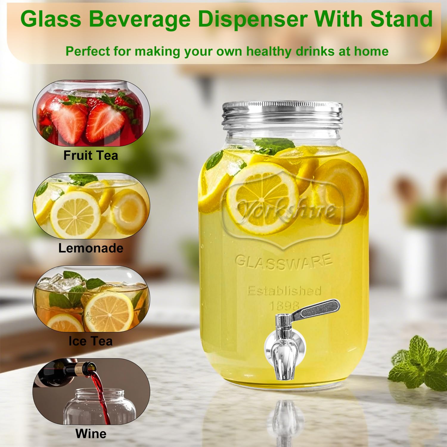 Ltzmcmy infusores-fruta-dispensador, añade sabores naturales a bebidas frías.
